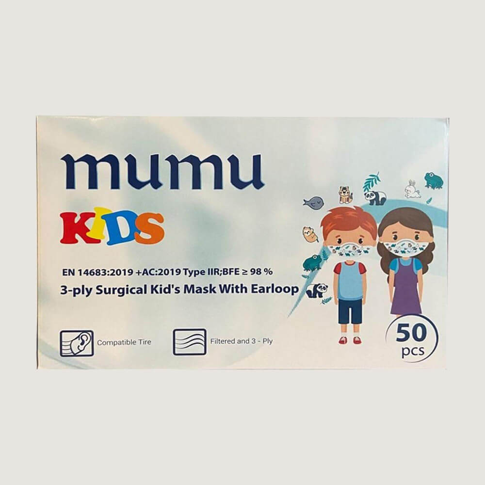 Mumu 3-PLY Surgical Kid’s Mask With Earloop 50’li